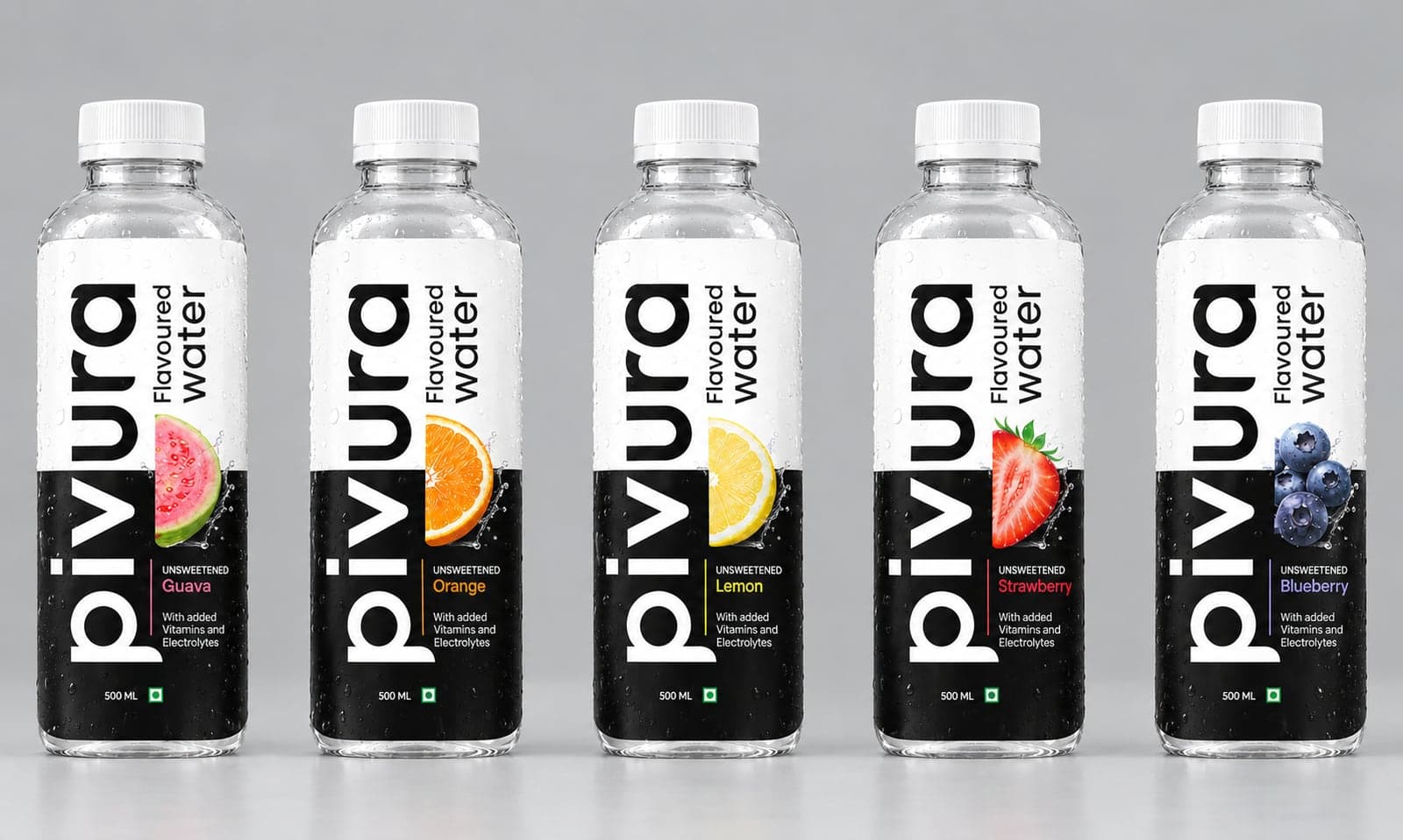 Preview of the upcoming Pivura Flavoured Water bottles