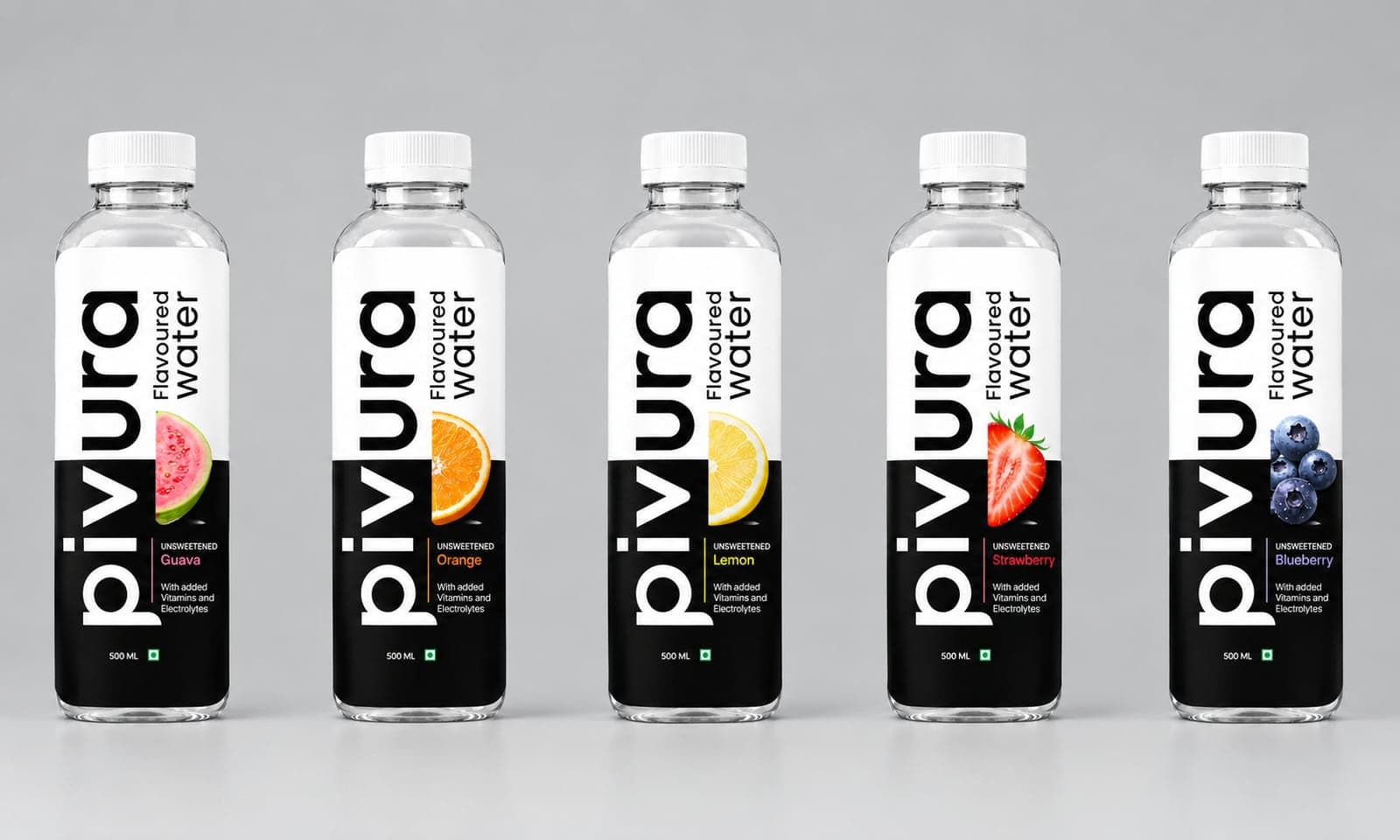 Preview of the upcoming Pivura Flavoured Water bottles
